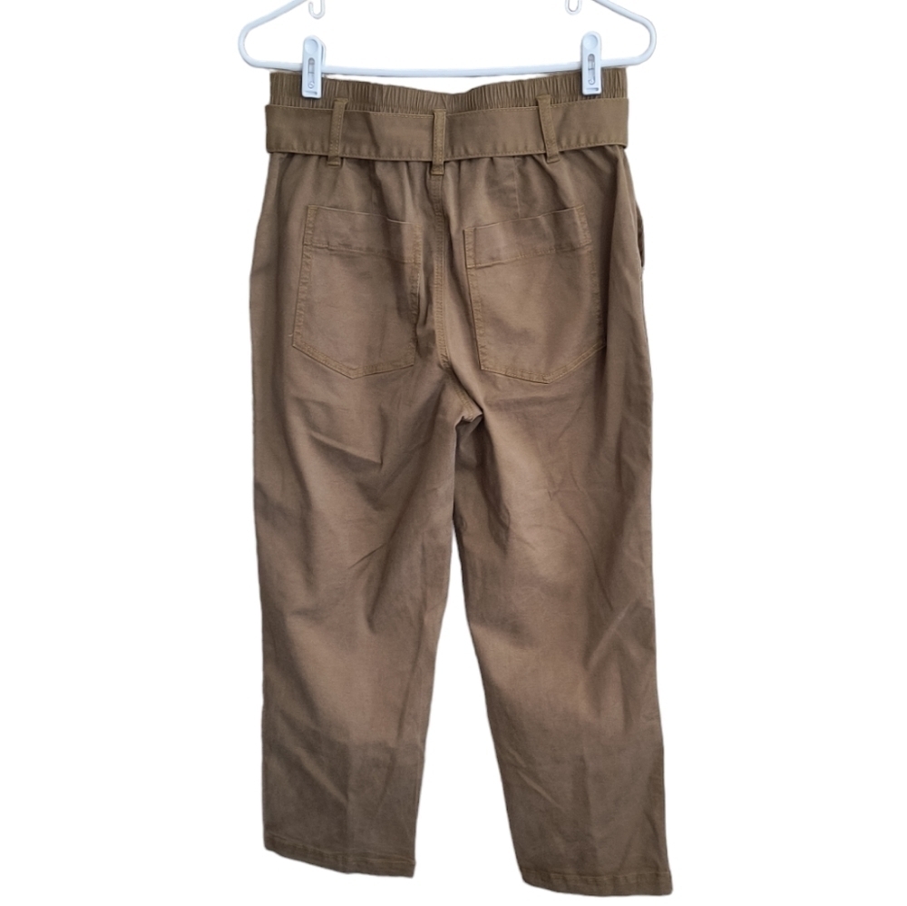 CAbi High Rise Front Tie Cropped Utility Discovery Trouser Size 4 - Picture 3 of 6